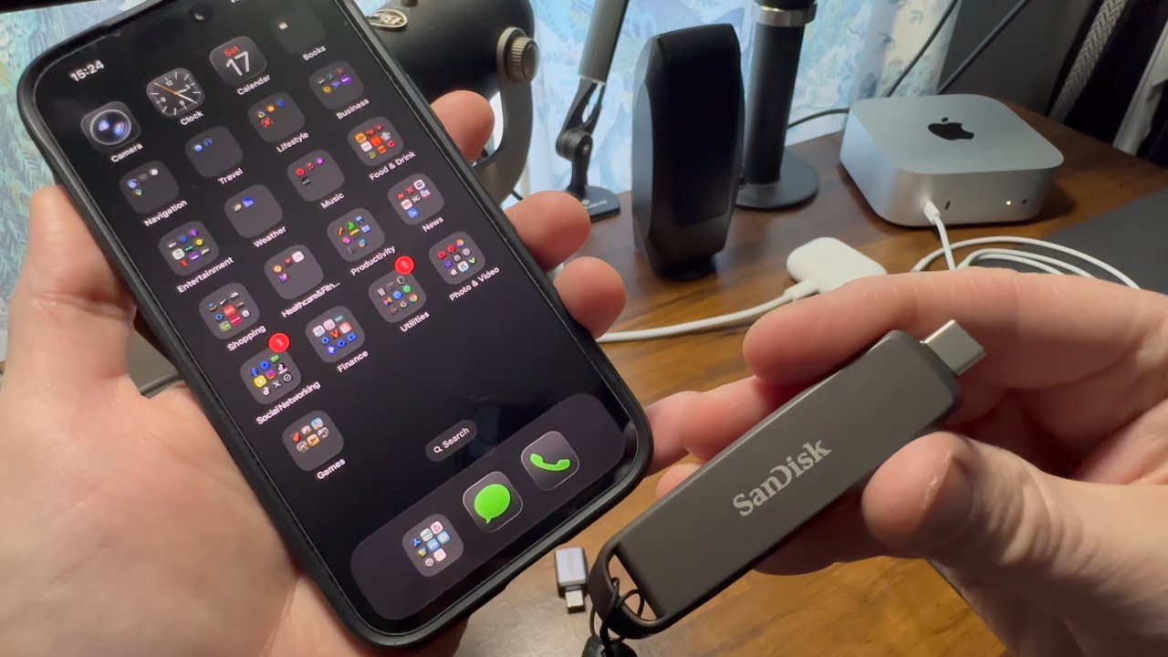 Как отформатировать USB-C накопитель на iPhone