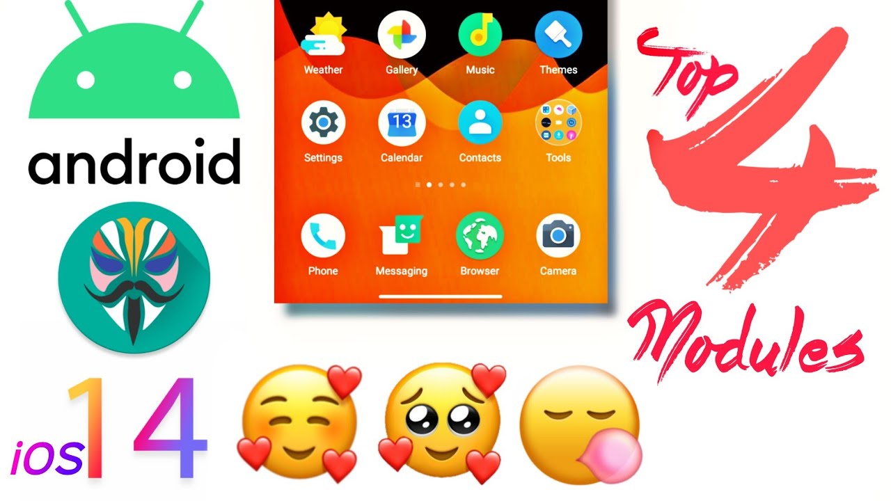 Top 4 Magisk Modules - iOS 14 Emoji, Android 11 Emoji, Facebook Emoji, TwEmonji on Any Android Phone