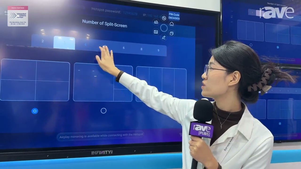 ISE 2024: Transcreen Shows PCT3219 4K Wireless Video Receiver for Screen Sharing