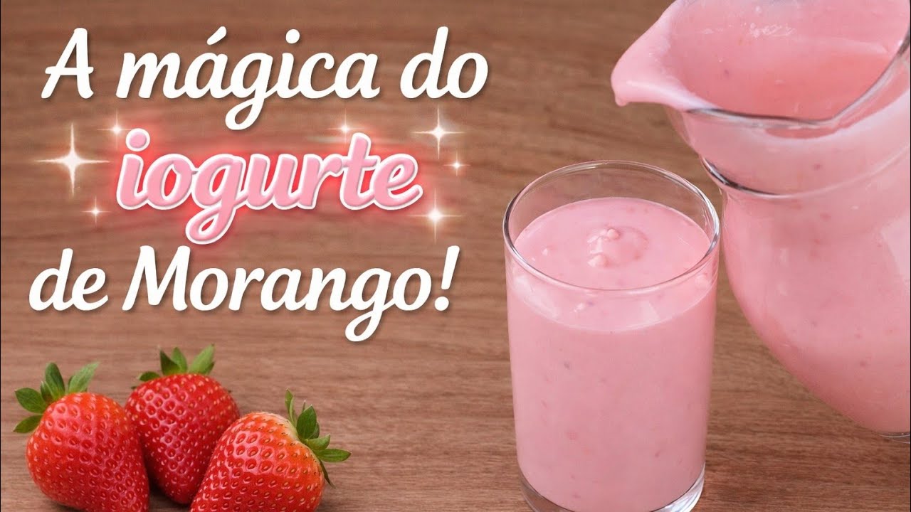 Aprendi Esse truque Genial! mágica iogurte de Morango caseiro Agora ficou fácil fazer! Receit Prátic