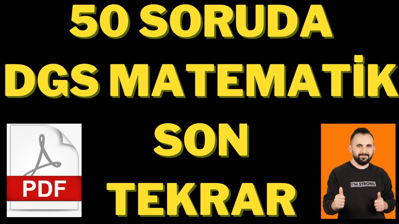 2024 DGS Matematik Son Tekrar 50 SORUDA ( ARŞİV VİDEO )
