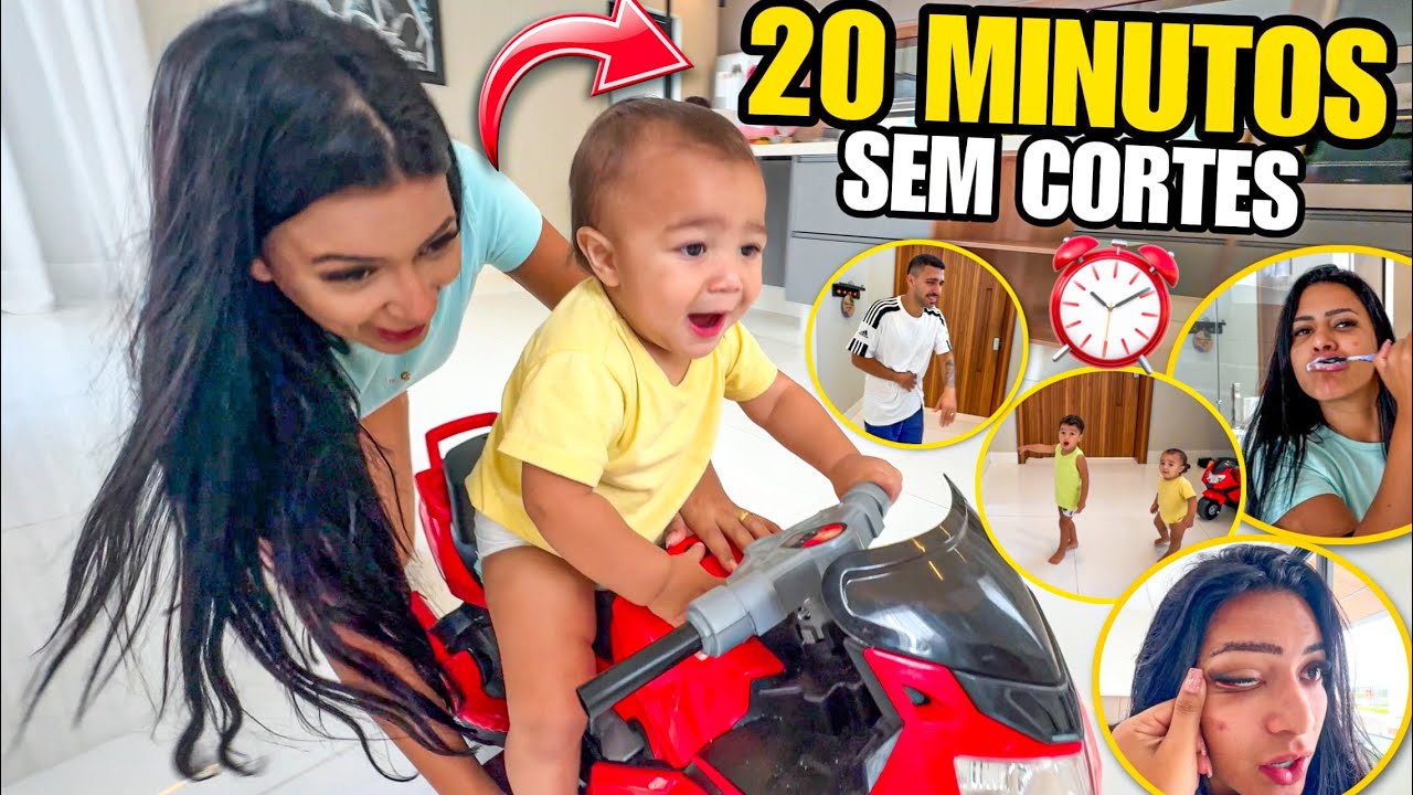 20 MINUTOS DE VÍDEO SEM CORTES! *NOSSA ROTINA DA MANHÃ EM CASA* 🏠🔥😱