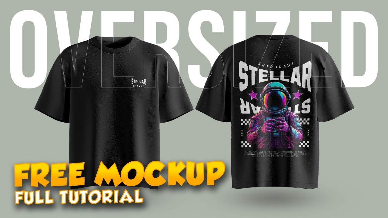 FREE OVERSIZED T-SHIRT MOCKUP DESIGN (FULL MOCK UP TUTORIAL WITH PSD FILE)