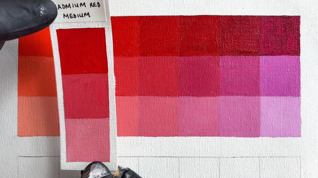 Mix Incredible Reds with Magenta #oilpaint #colormixing #paintmixing