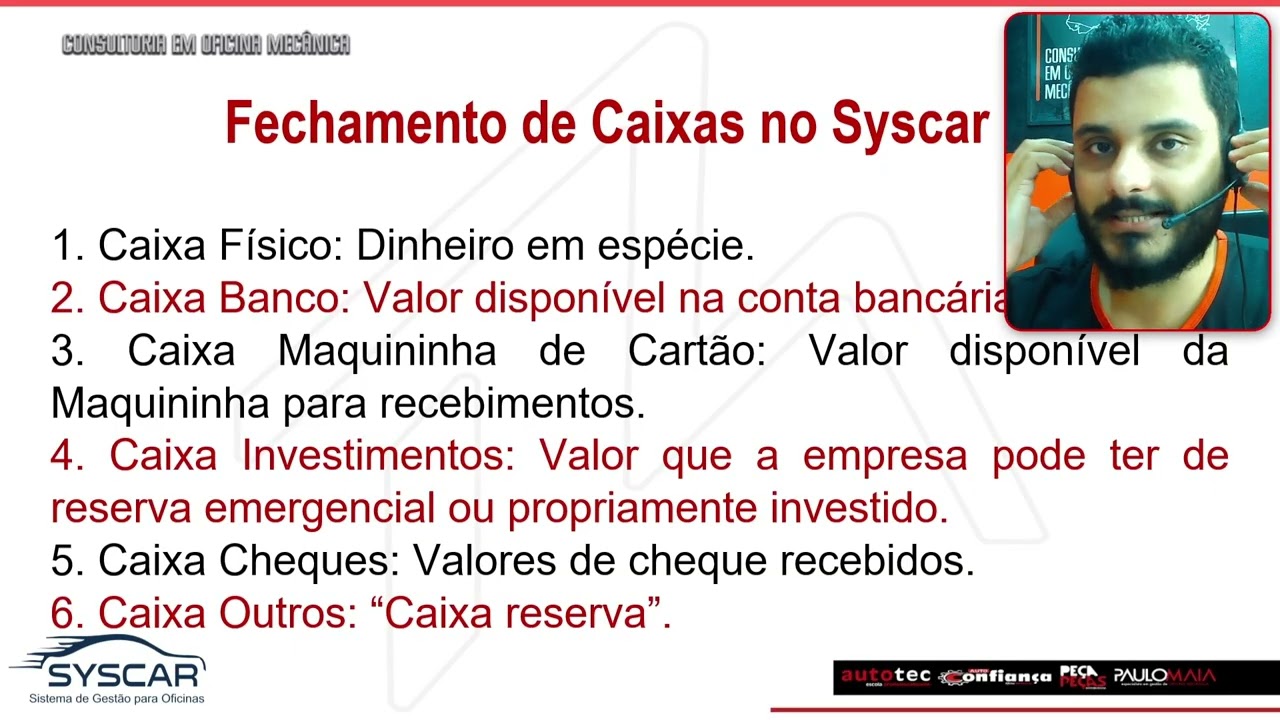 Fechamento de Caixa - SYSCAR: O Controle Financeiro que Falta na Maioria das Oficinas Mecânicas