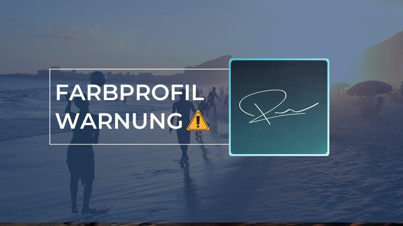 ⚠️ Farbprofil Warnung verstehen und deaktivieren in #Photoshop
