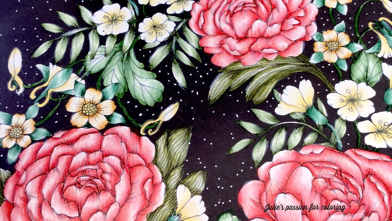 FLORA by Maria Trolle - prismacolor pencils - color along