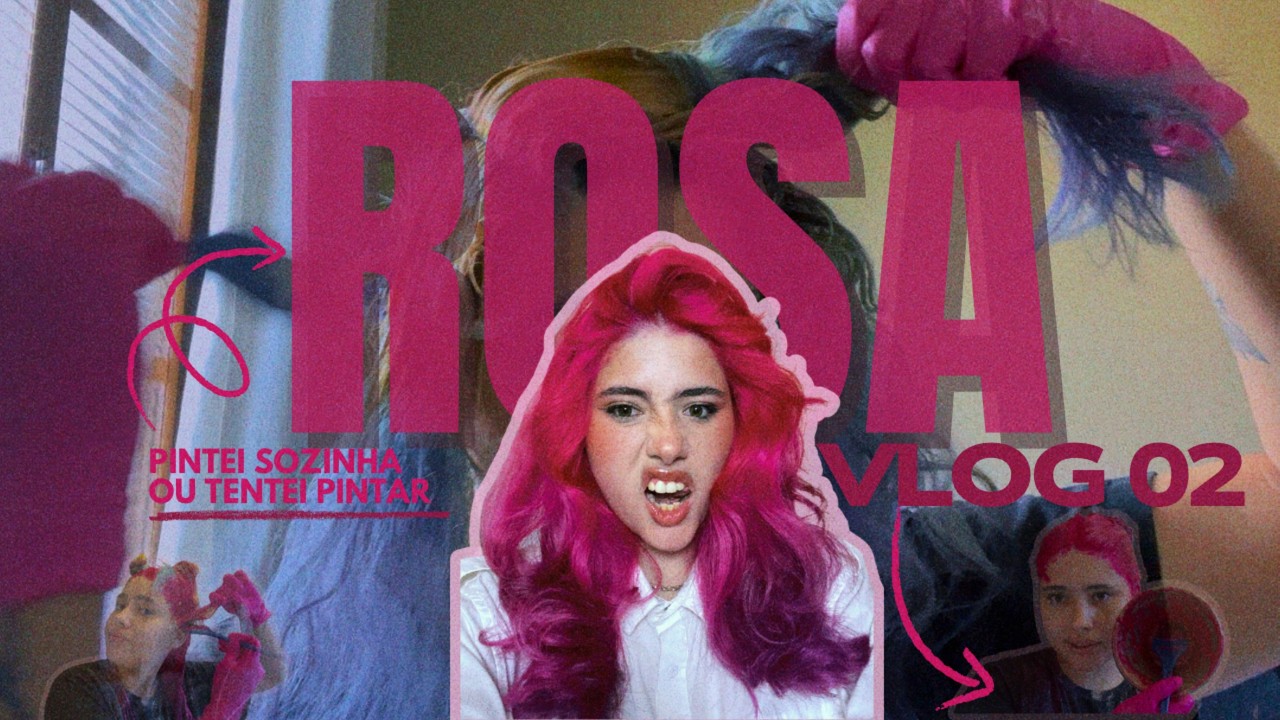 Tentei pintar meu cabelo de rosa sozinha … Não sei se foi uma boa ideia✨ VLOG 02