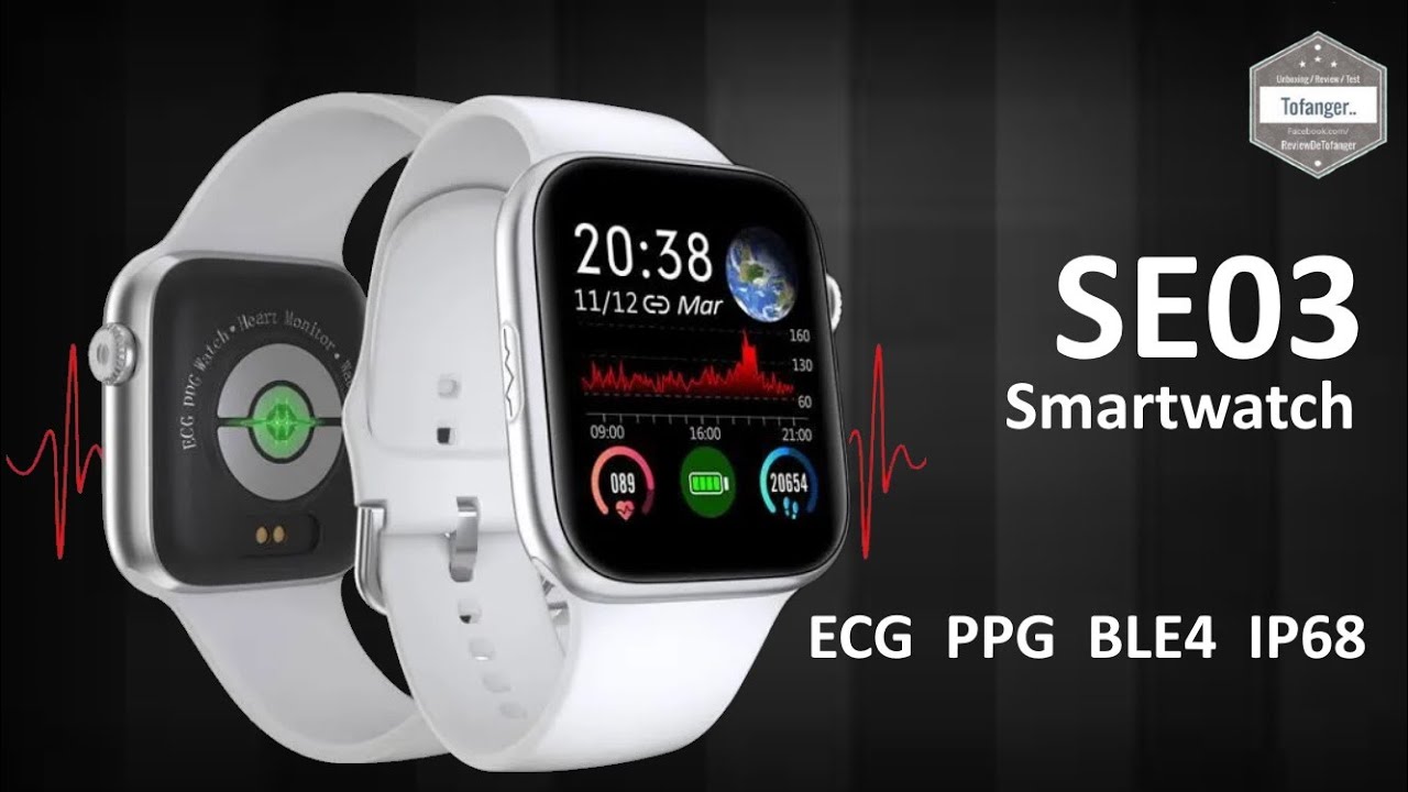 SE03 Smartwatch ECG PPG BLE4 IP68 - Приложение iBand - Распаковка