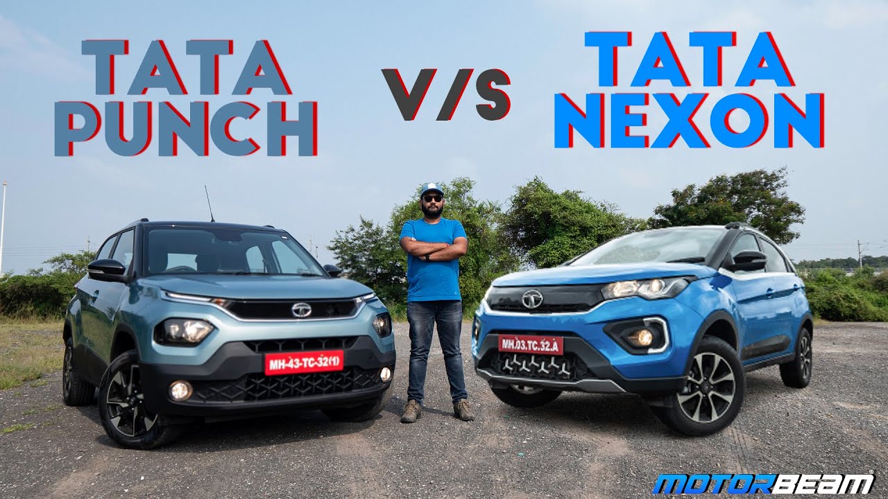 Tata Punch против Tata Nexon: различия и сравнение разгона от 0 до 100 миль в час! | MotorBeam