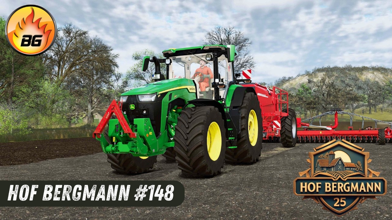 Wiedermal im JOHN DEERE 8R unterwegs | Hof Bergmann #148 | Landwirtschafts-Simulator 25