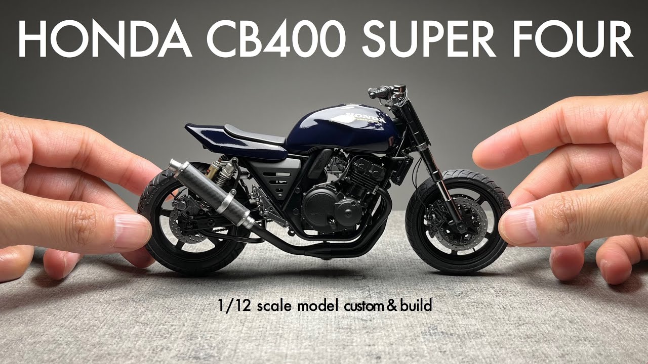 HONDA CB400 SUPER FOUR【アオシマ 1/12】プラモデル製作  Scale Model Custom