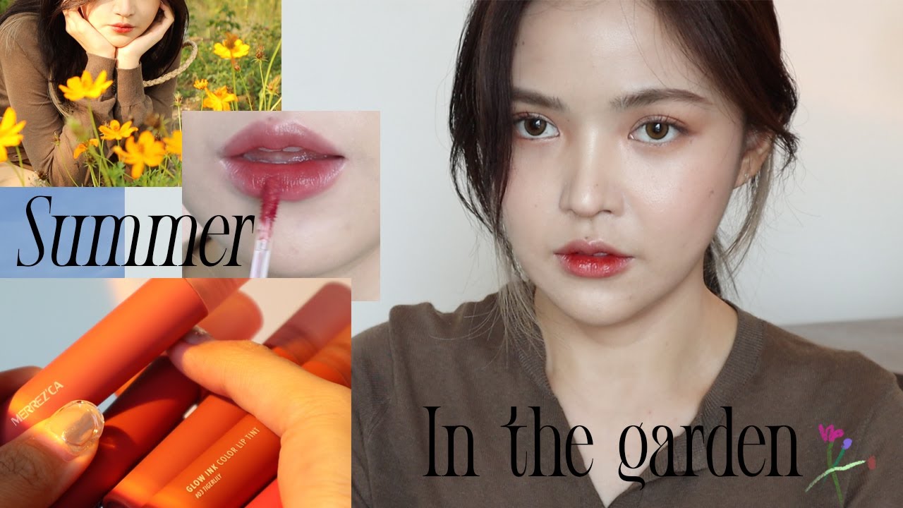 แต่งหน้าสไตล์เกาหลี โกล์วๆ, สวอชลิปฉ่ำวาวแต่ติดทน Glow ink color lip tint | Merrez'ca  | mynjimye