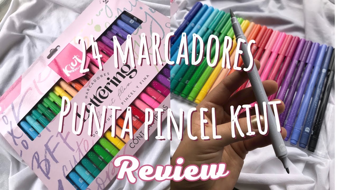 24 MARCADORES PUNTA PINCEL KIUT Review ♥ Artistica Ecuador