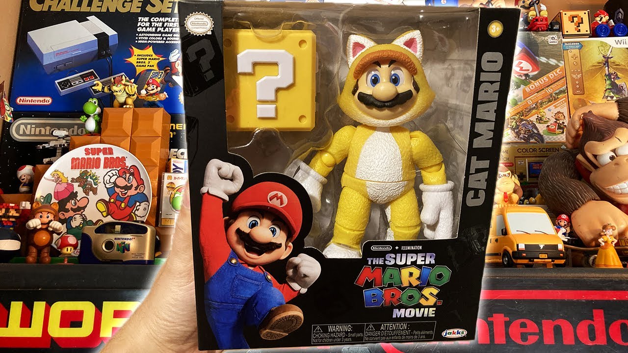 Super Mario Bros Movie Cat Mario Figure Unboxing