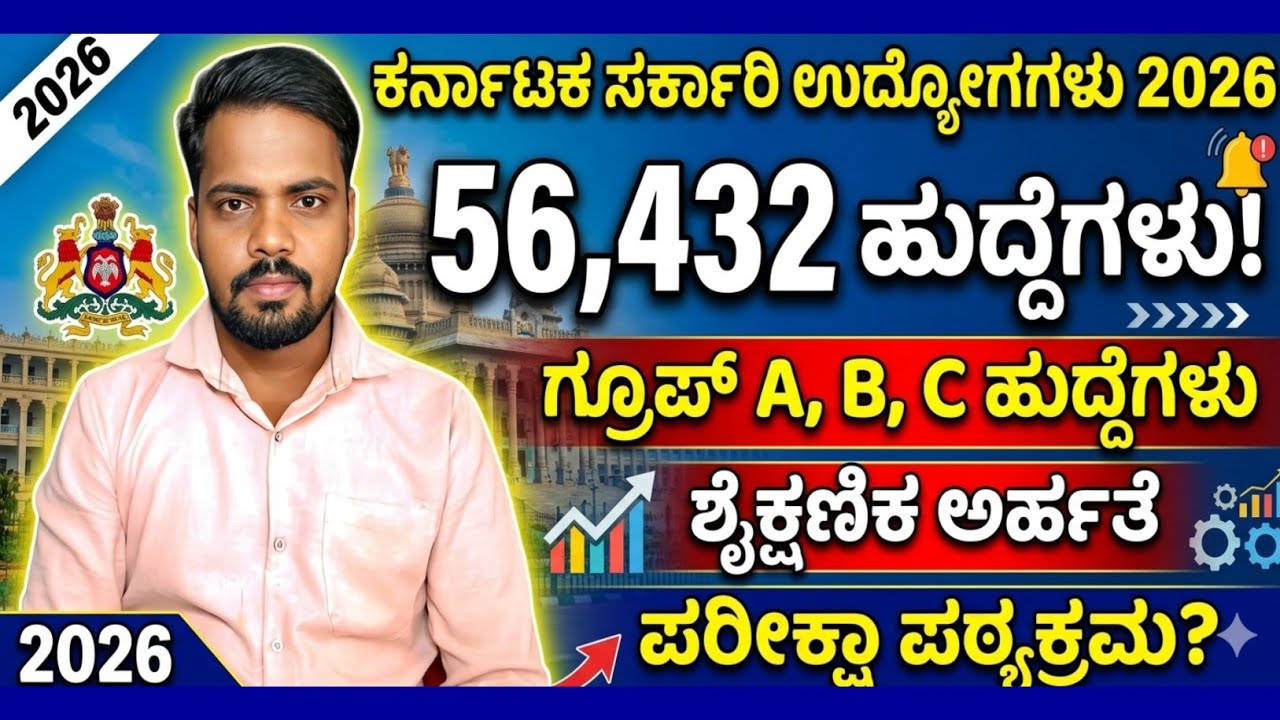 56,432 ಹುದ್ದೆಗಳು ! ಸಂಪೂರ್ಣ ಪಠ್ಯಕ್ರಮ Karnataka Govt Jobs 2026 | Exam Syllabus
