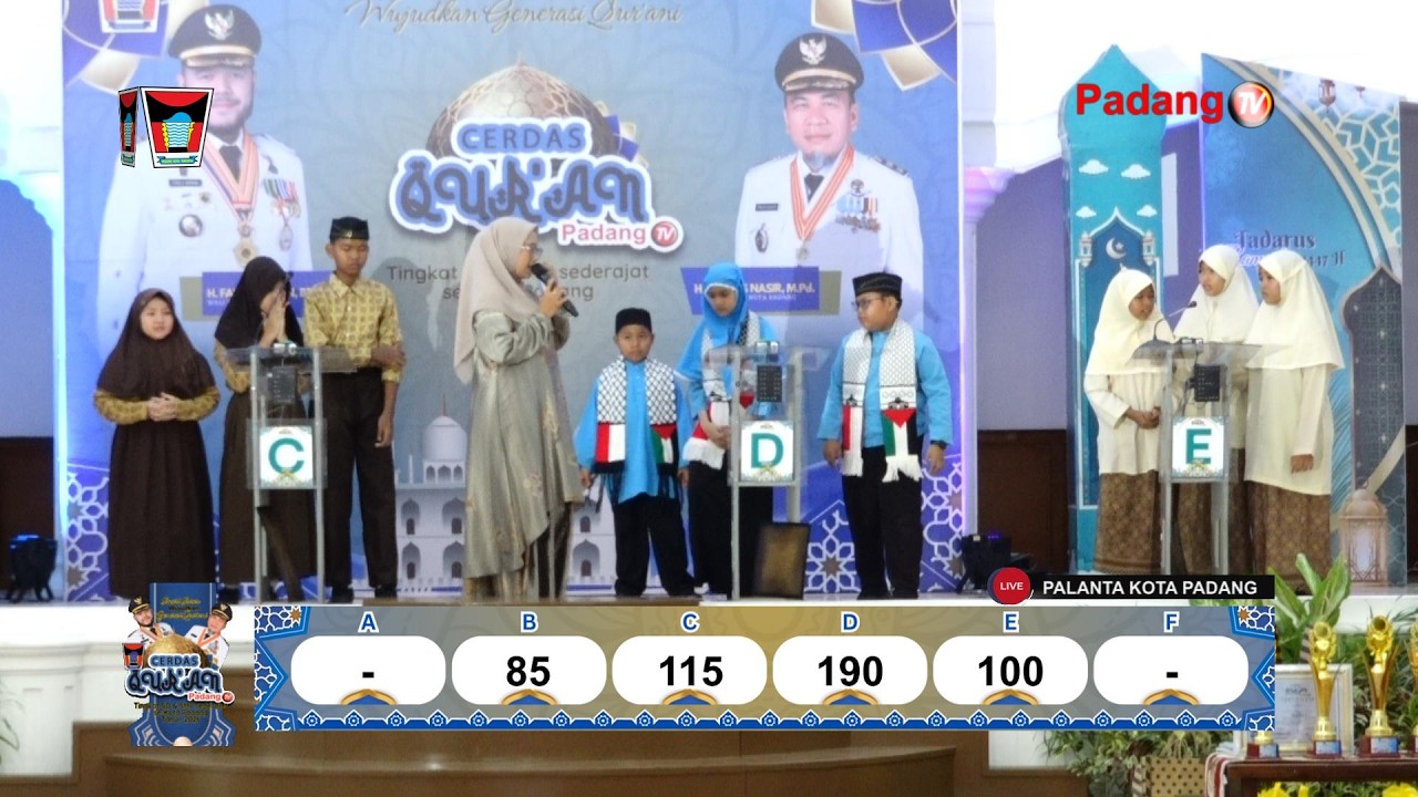 🔴 LIVE : Cerdas Qur'an Tingkat Sekolah Dasar/Sederajat Kota Padang Tahun 2026 Final Episode 1
