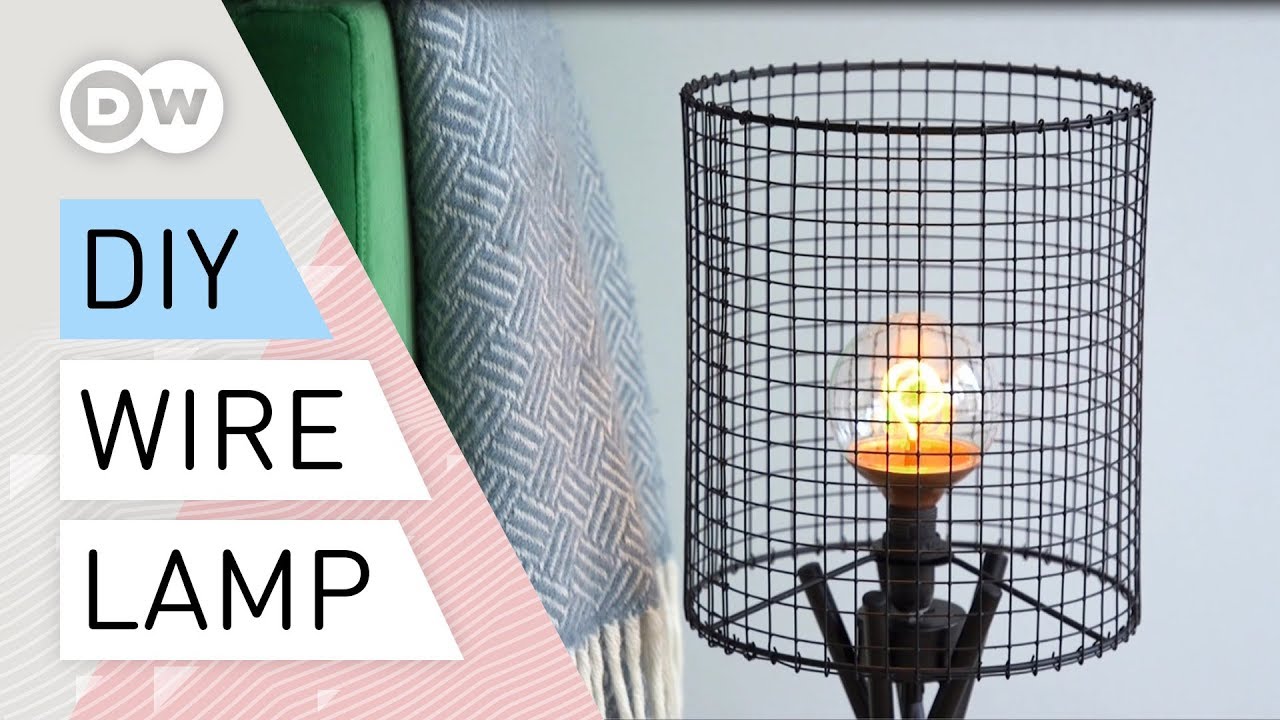 DIY - How to make a wire mesh lamp | Tutorial industrial lamp quick and easy