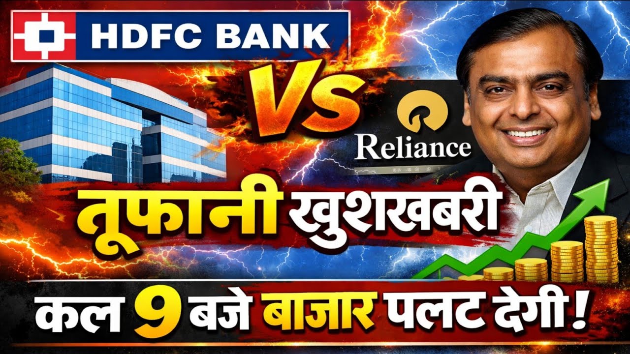 HDFC BANK VS RELIANCE तूफानी खुशखबरी | 12 Monday January 2026/Stock Market Prediction For Tomorrow