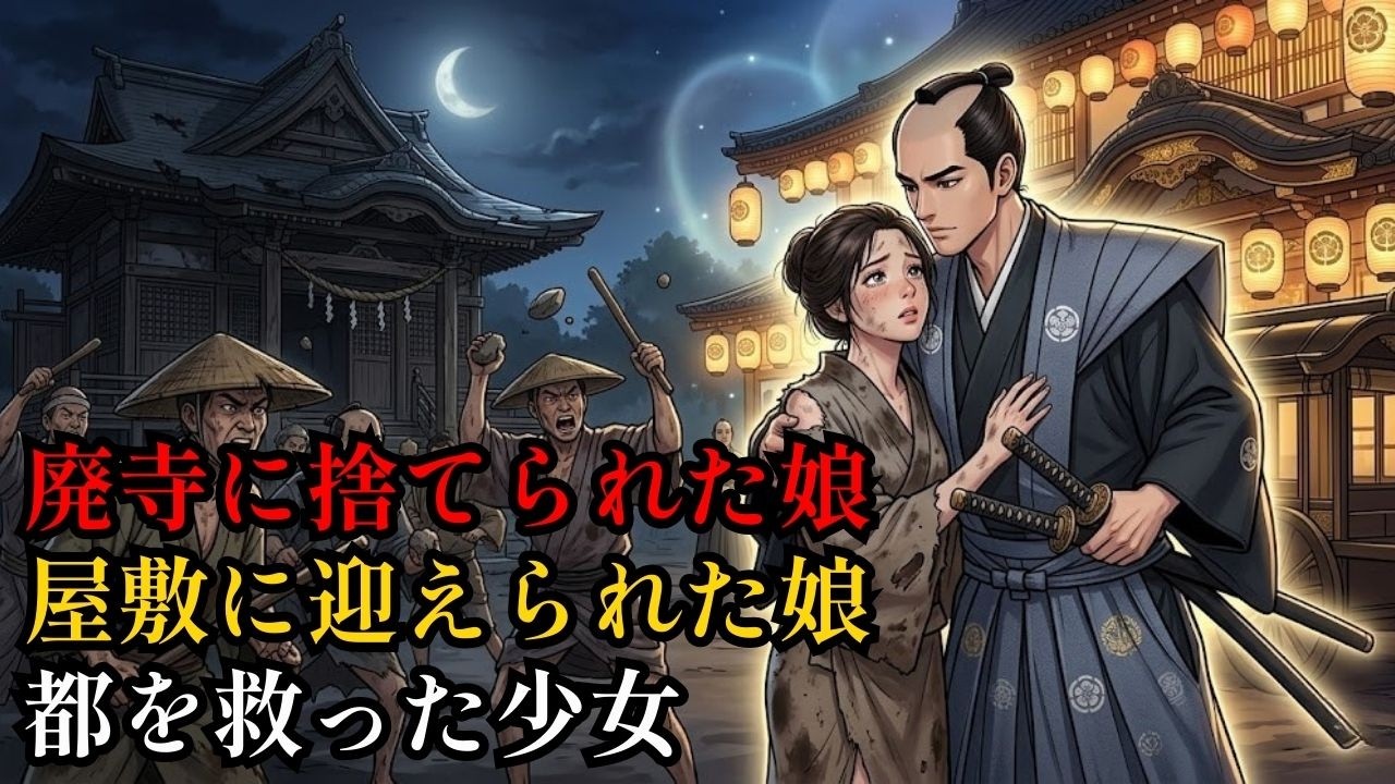 村を追われ廃寺で死を待つ娘――威厳ある高官に抱き上げられ屋敷へ。彼女の善き心が災いを祓い都に奇跡をもたらす【日本昔話風物語】. | 野談 | 伝説 | 昔話 | 説話 | 民話.