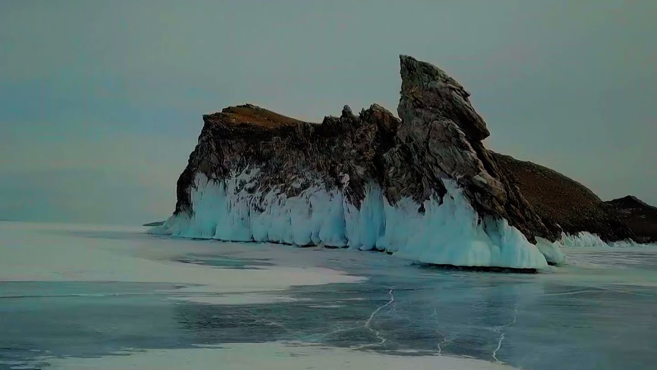 Лёд Байкала. Видео с дрона. Ice of Baikal. Siberian winter. drone video.
