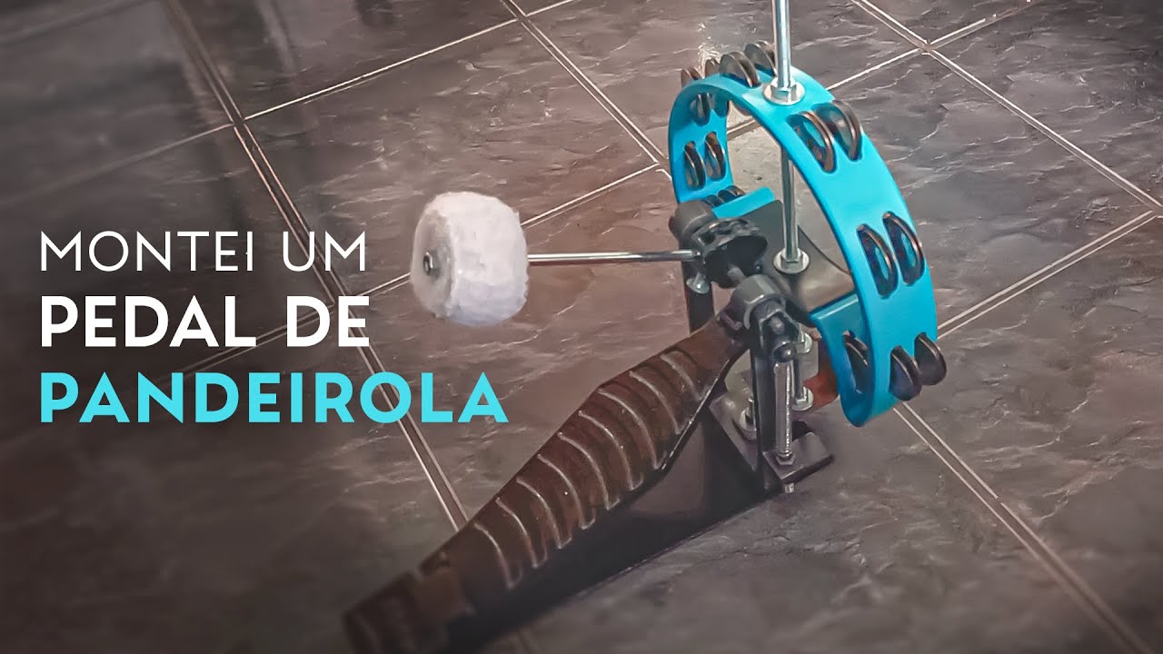Pedal de Pandeirola Meia Lua para One Man Band