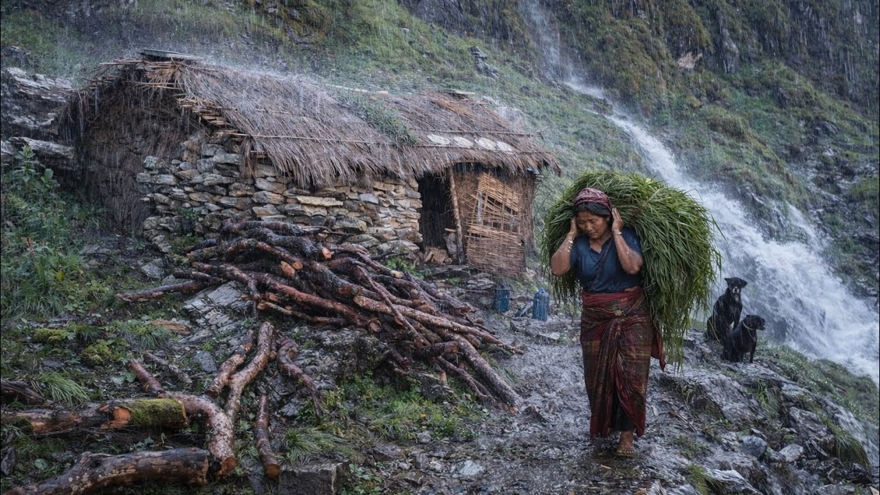  The is Best Rural Village Life Life During the Heavy Rain | Beautiful Nature With Documentary Video