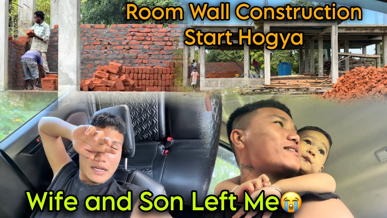 My Wife And Son Left Me Alone😭💔 || New Room Wall Construction Started || New Home Construction❤️