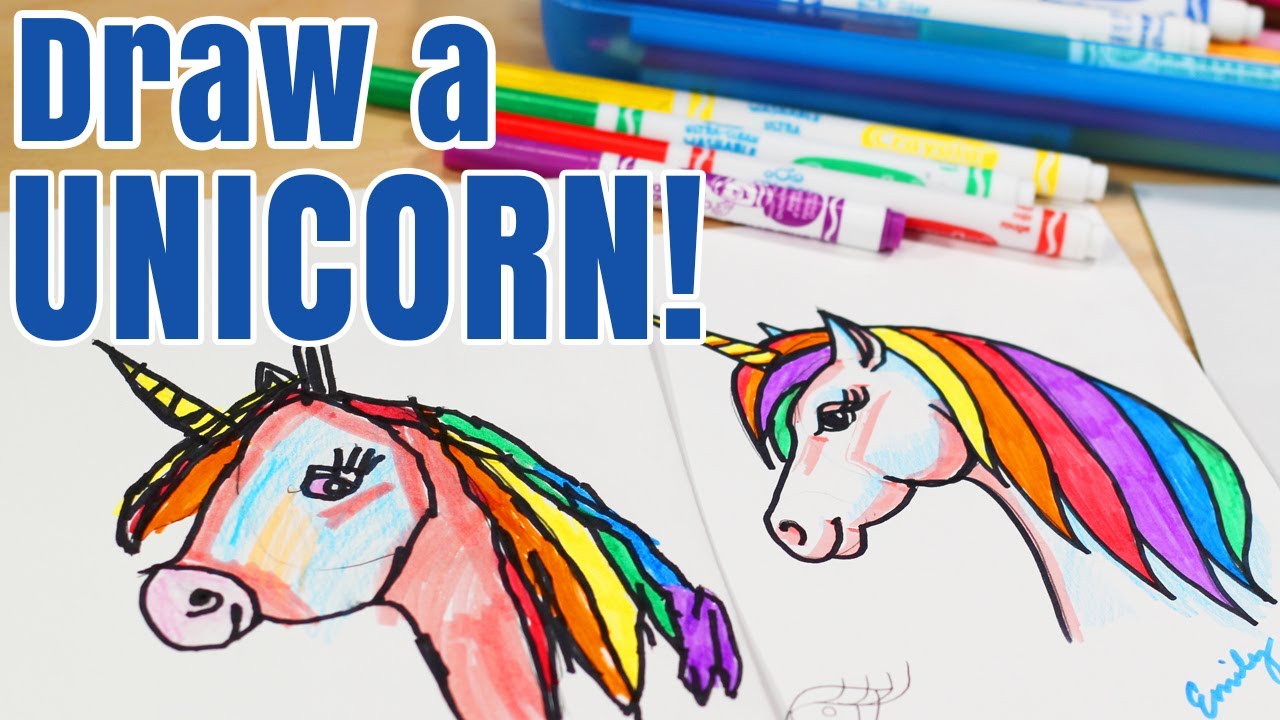 How to Draw a Unicorn Kids Art Tutorial