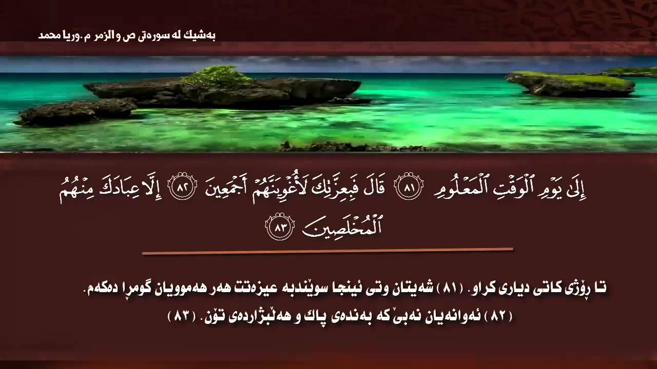 مامؤستا وريا محمد سعيد سورةتى ص +الزمر