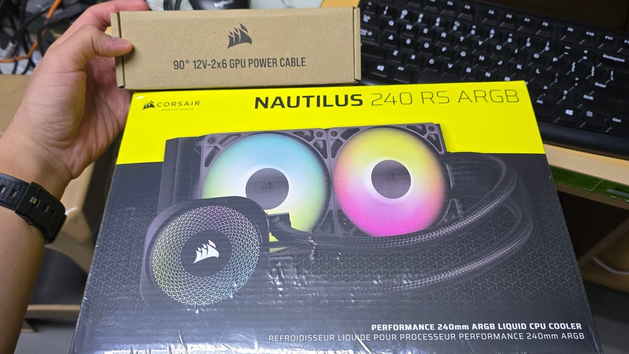 [Unboxing] Đập/Mở hộp Corsair NAUTILUS 240 RS ARGB (CW-9060092) + Type 4 PSU 90&deg; 12V-2x6 Cable