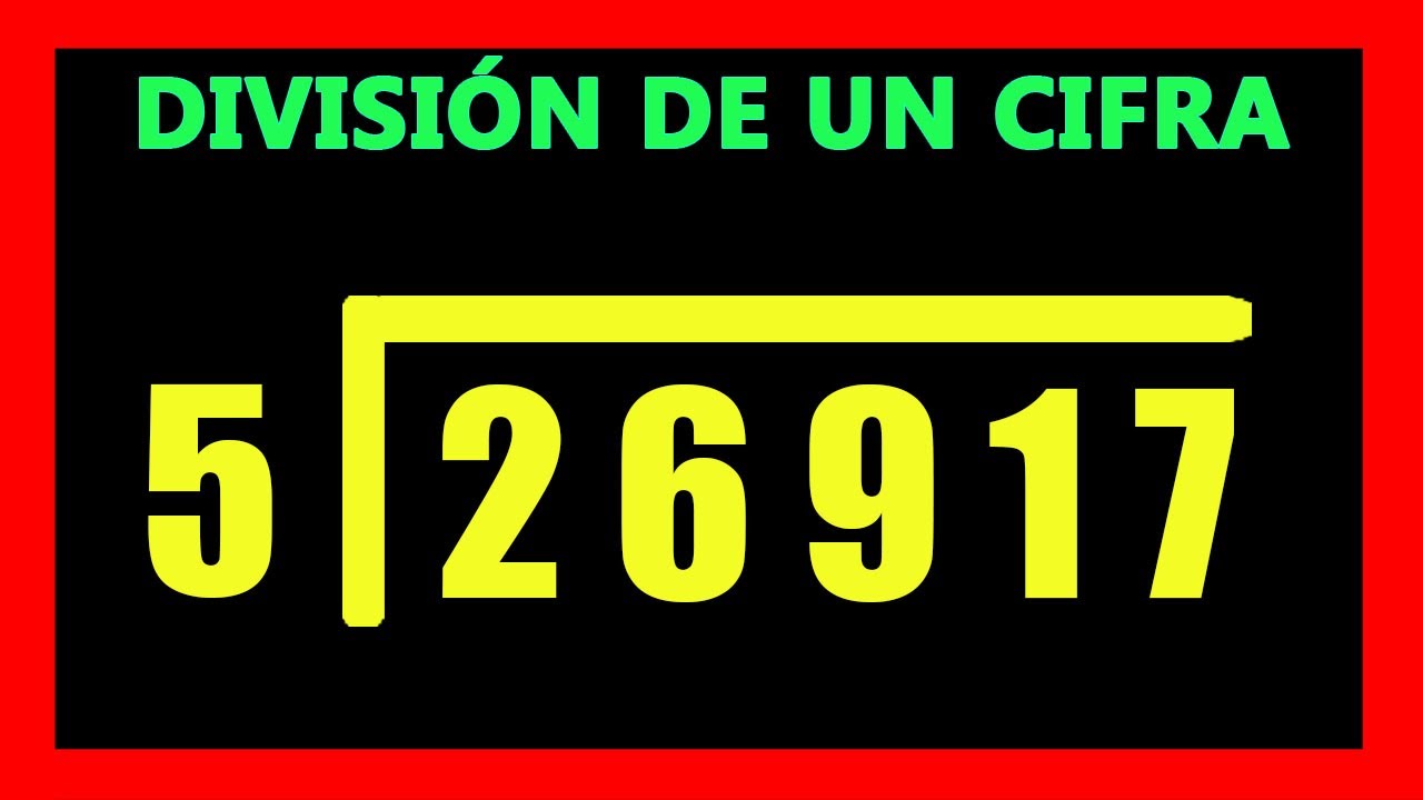 ✅👉 Divisiones de 1 Cifra con 5 Dividendos