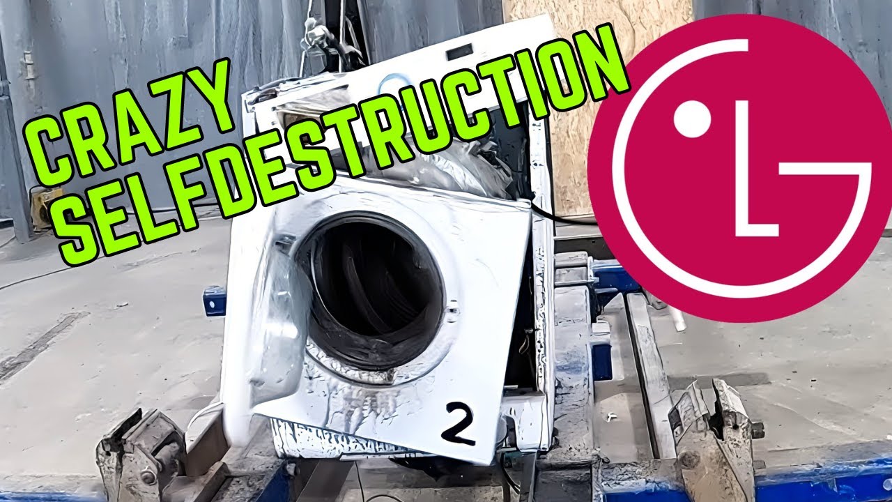 Полностью самоуничтожена — стиральная машина LG против физики #fungear #стиральнаямашина #разрушение