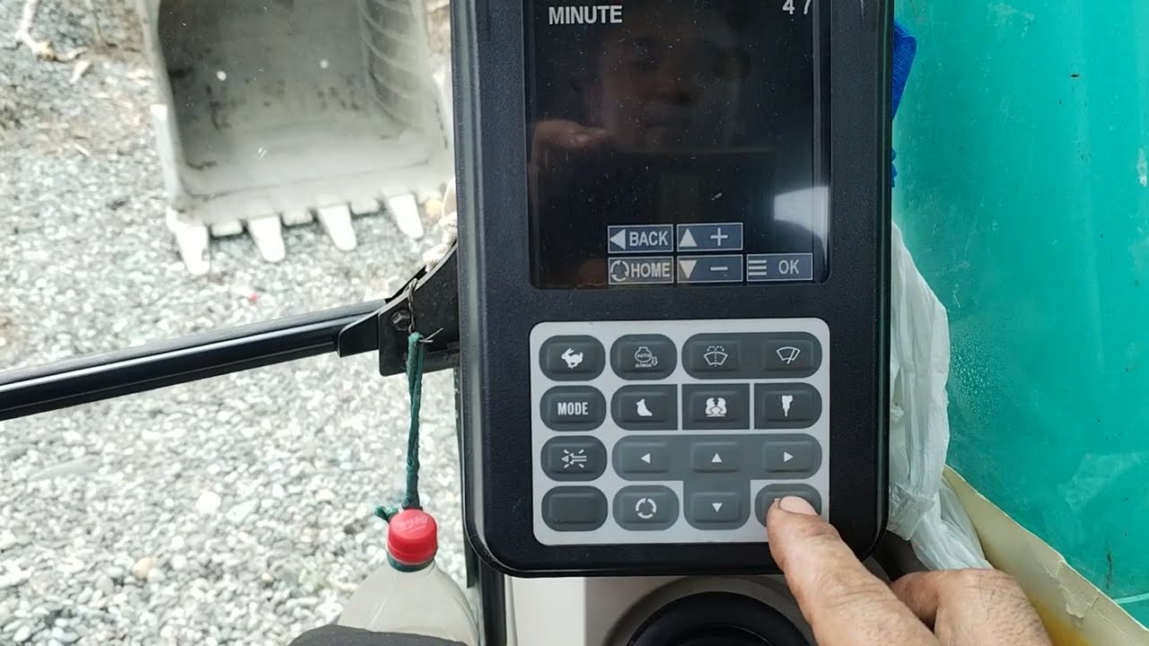 how reset time and date in kobelco sk220-10 tutorial