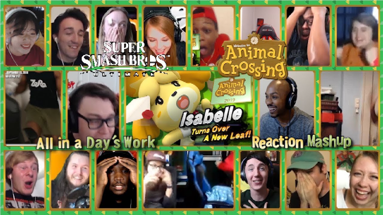 Isabelle Turns Over a New Leaf-Super Smash Bros Ultimate + Animal Crossing Switch Reaction Mashup