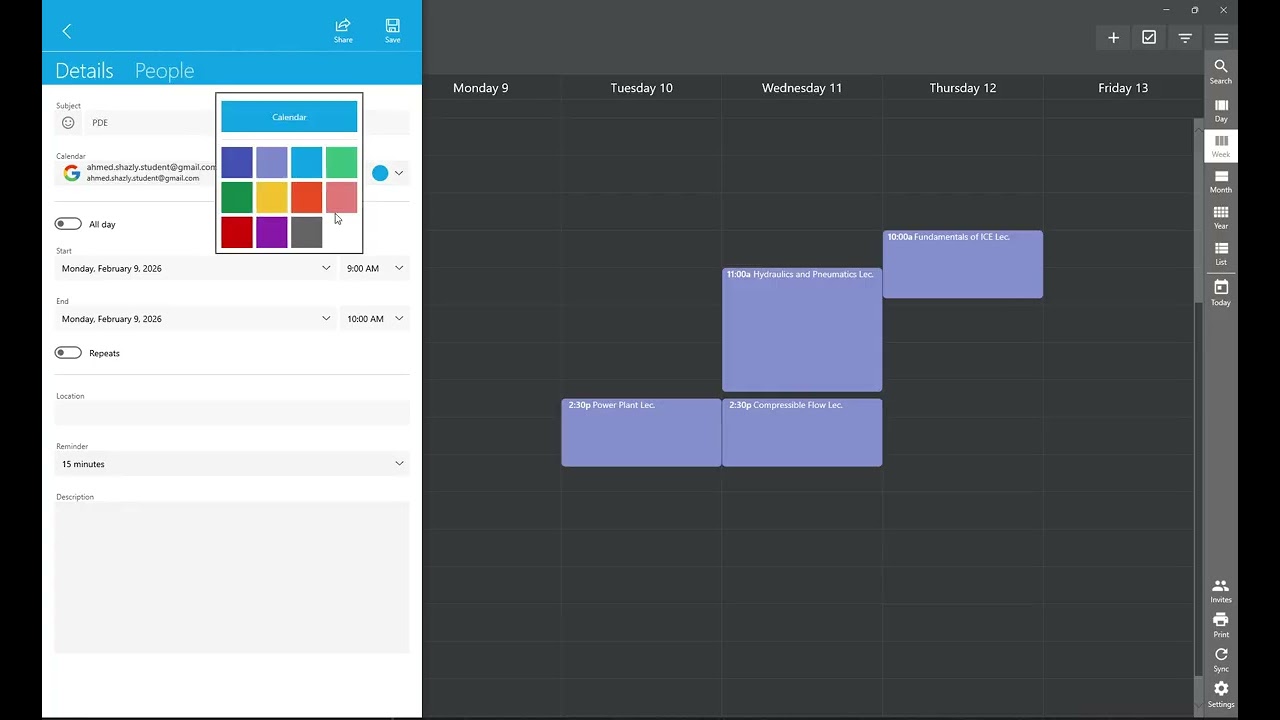 One/ Google Calendar