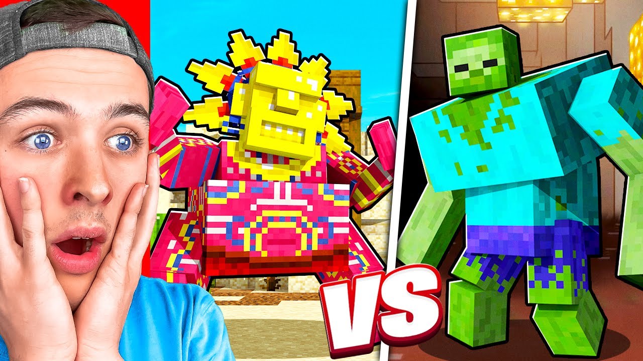 Reacting to MOWZIES MOBS vs MUTANT CREATURES in Minecraft!