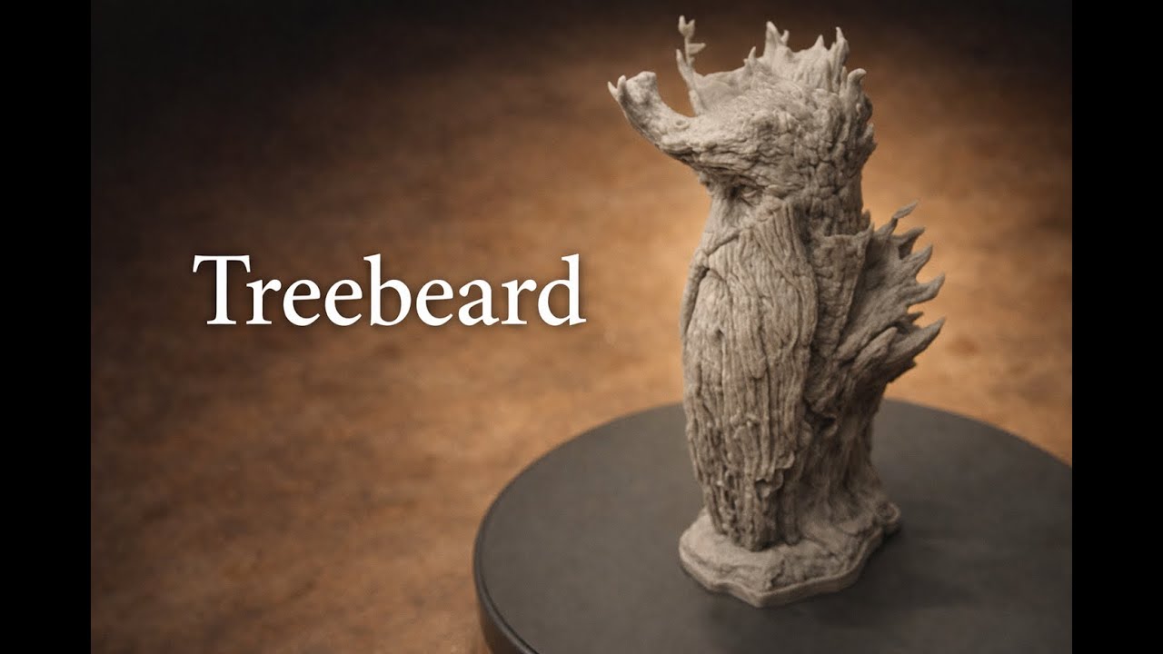 Timelapse: 3D Printing a Treebeard Bust (LOTR)