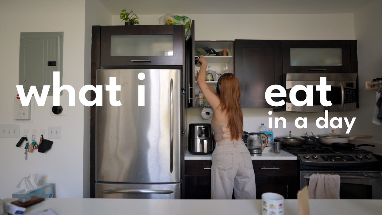what i eat in a day in NYC | grocery shopping & home cooked meals for 24 hours