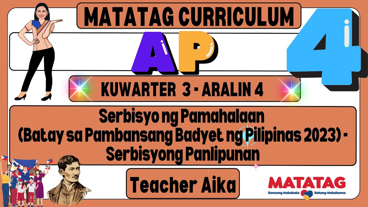 MATATAG AP 4 Grade 4 Kuwarter 3 Aralin 4 Serbisyo ng Pamahalaan at Serbisyong Panlipunan