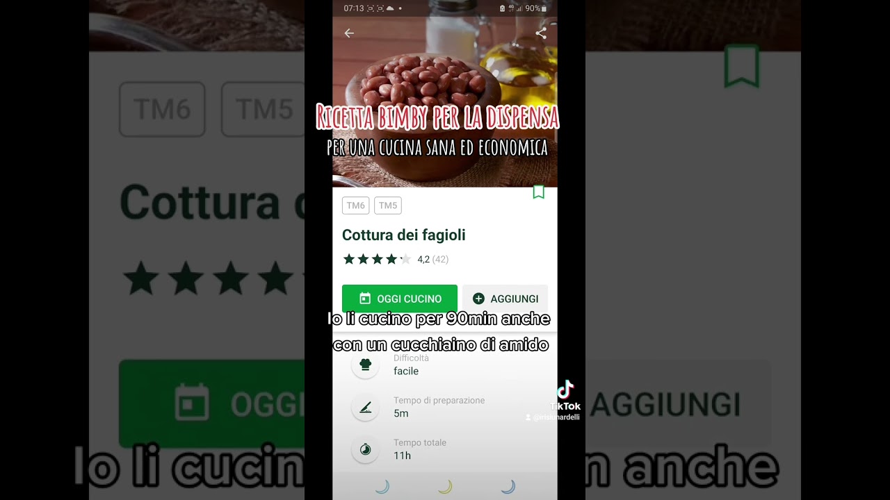 Ricetta per la dispensa con Bimby: cottura dei fagioli