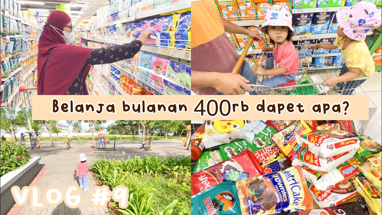 Daily Vlog IRT belanja bulanan budget 400ribu
