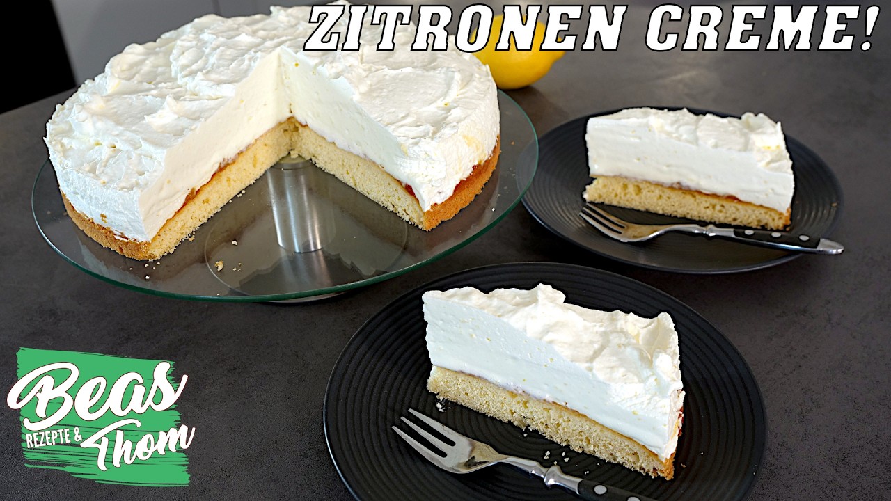 Zitronencreme Torte &ndash; meine Schlampampel mit Pfirsich & Maracuja
