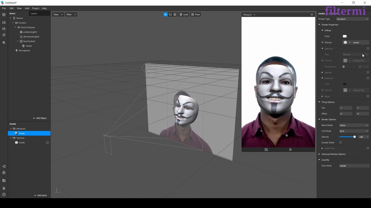 Face tracker Spark Ar Studio Tutorial