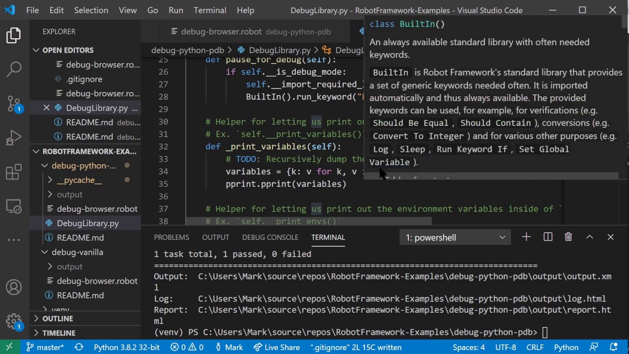 Debugging Robot Framework Pt. 2