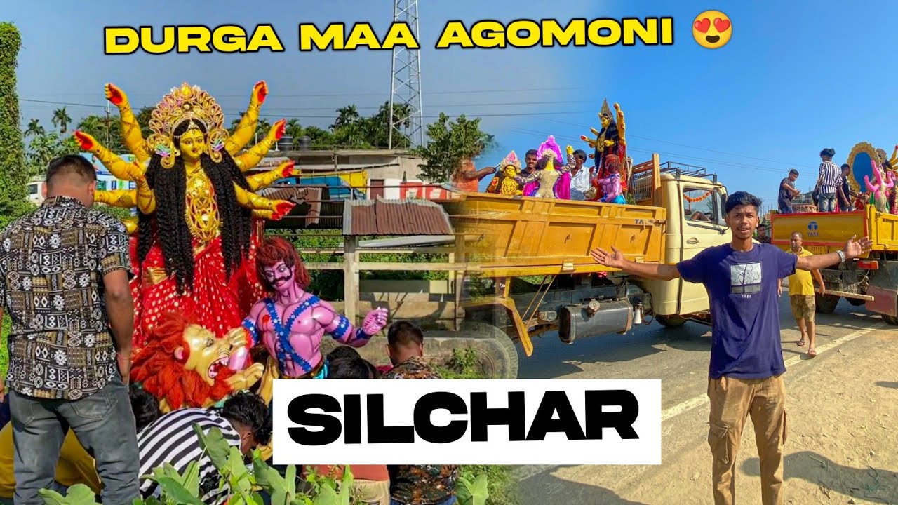 Silchar Durga Maa Agomoni 2023 😍 || Sashti Vlog || Silchar Durga Puja ||