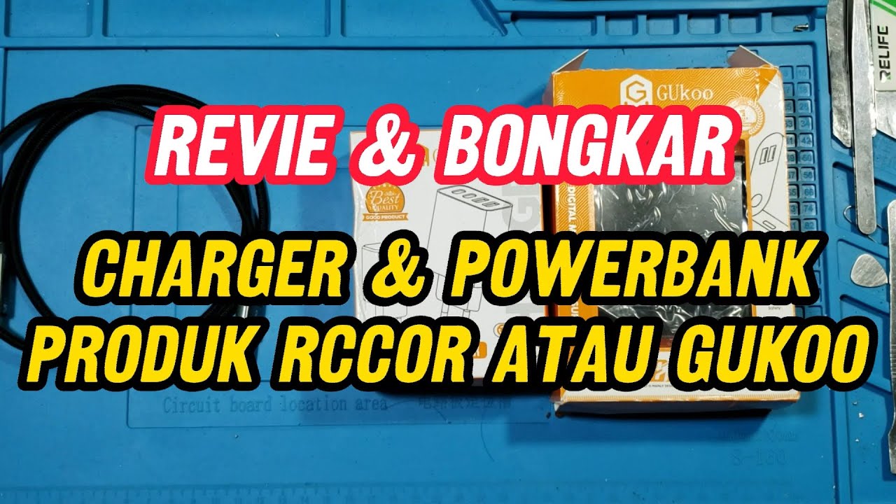 Review&Bongkar Charger 65W dan Powerbank 66W merek RRCOR atau GuKoo