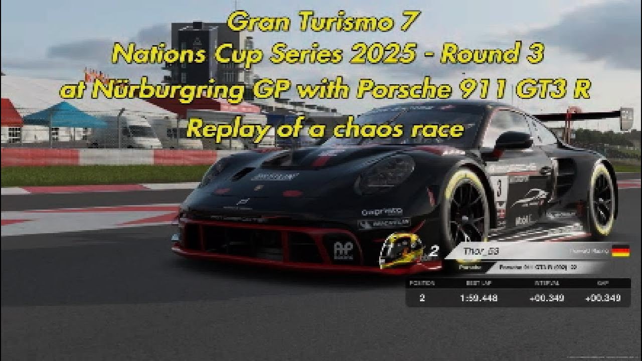 GT7 Nations Cup Series 2026 - Round 3 | Replay of a chaos race | Nürburgring GP | Porsche 911 GT3 R