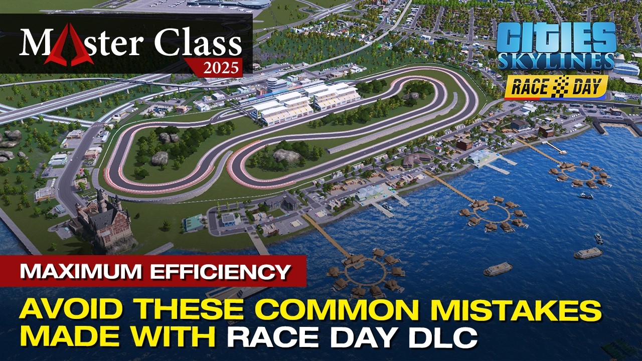 Избегайте этих распространенных ошибок в дополнении Race Day DLC для Cities Skylines 1 | Мастер-к...