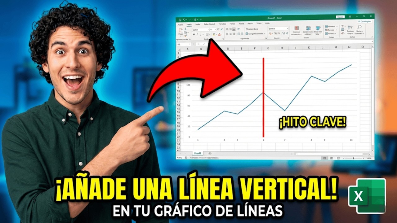 Cómo crear un Gráfico de Líneas en Excel y añadir una LÍNEA VERTICAL 📈